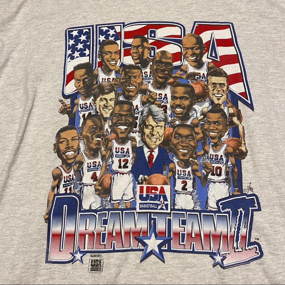 1992 dream team t shirt + collector item